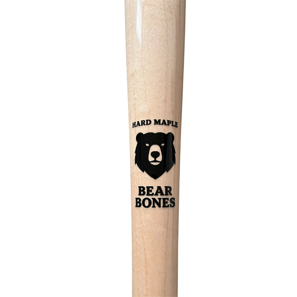 Premium Maple Wood Baseball Bat - Wood Vanished - Bear Bones