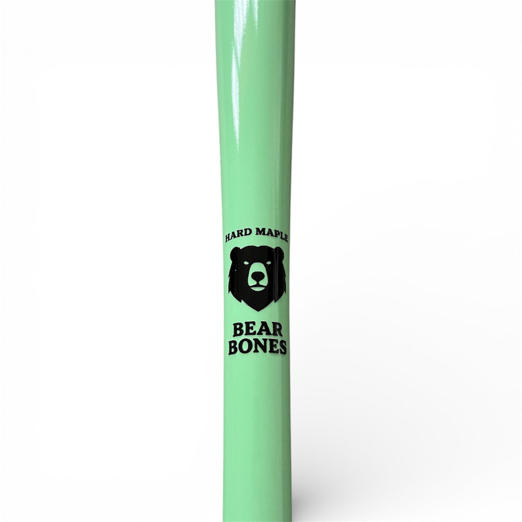 Premium Maple Wood Baseball Bat - Mint Green - Bear Bones Bats